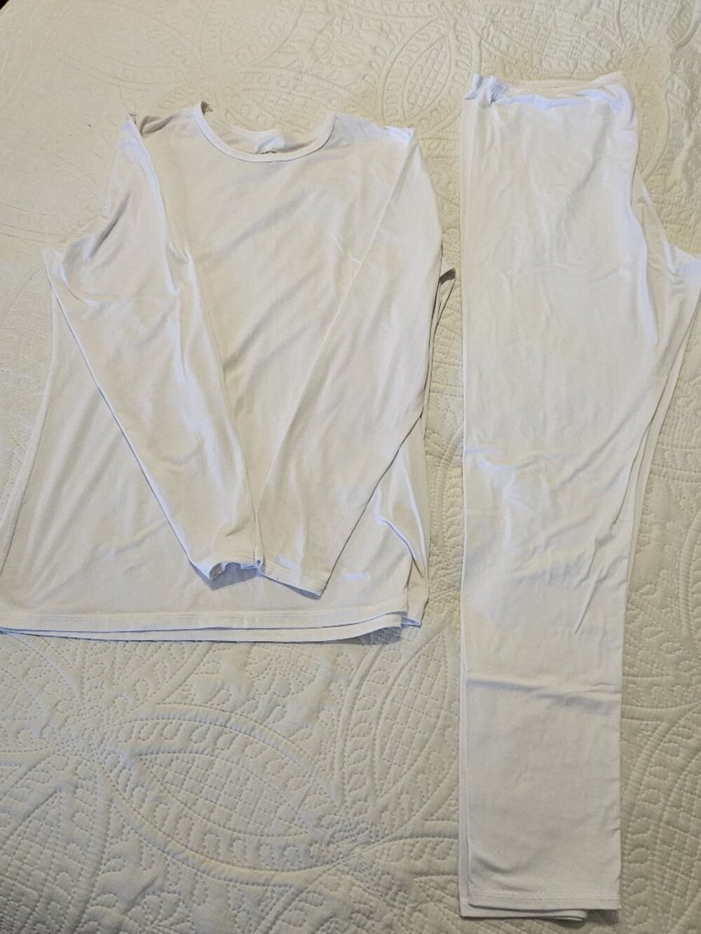 Cuddl Duds, white, 2 pc, XL